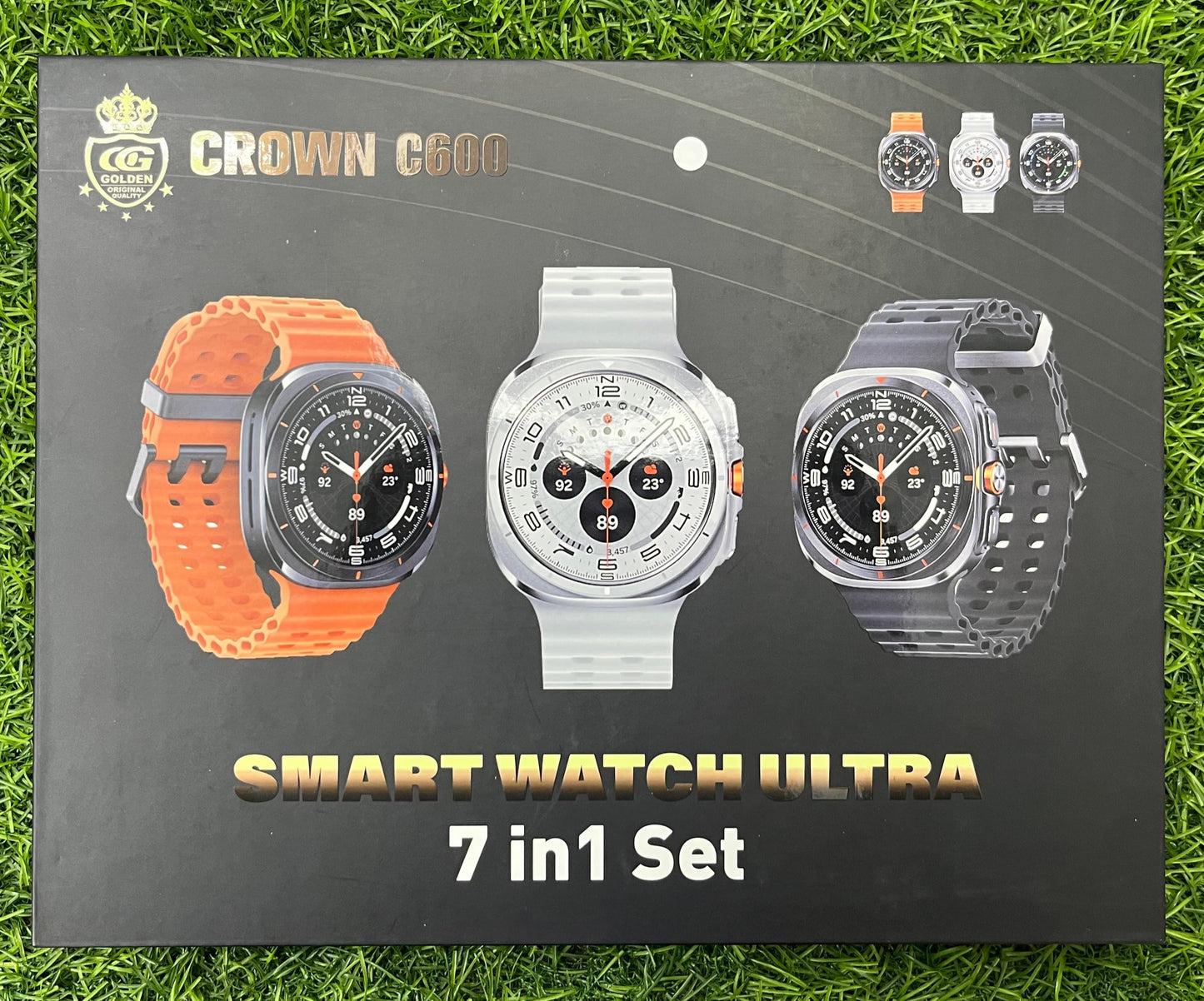 CROWN C600 ULTRA SMART WATCH 7 IN 1 SET