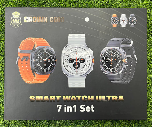 CROWN C600 ULTRA SMART WATCH 7 IN 1 SET